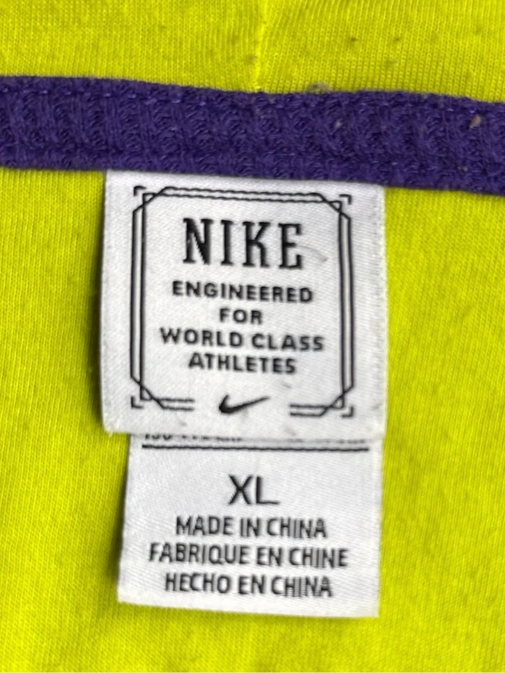 Nike Youth XL Vintage Y2K Waffle Knit Full Zip Hoodie Colorblock Striped 90s